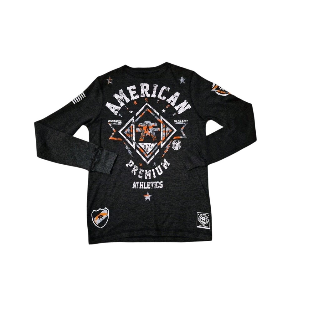 American Fighter M Athletics Training Long Sleeve Shirt Mens M MCMLXXIV